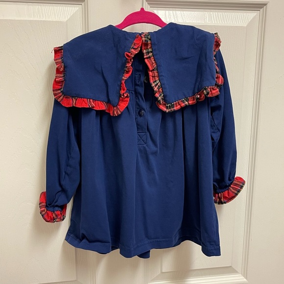 Saving Grace Smocked Santa Blouse - Picture 8 of 10